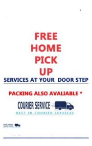 Free Home Pick up Courier Service